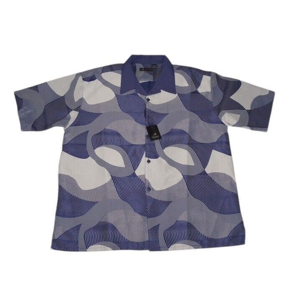 Montique‎ Men's 3XL Shirt New With Tags Purple Button Up Short Sleeve